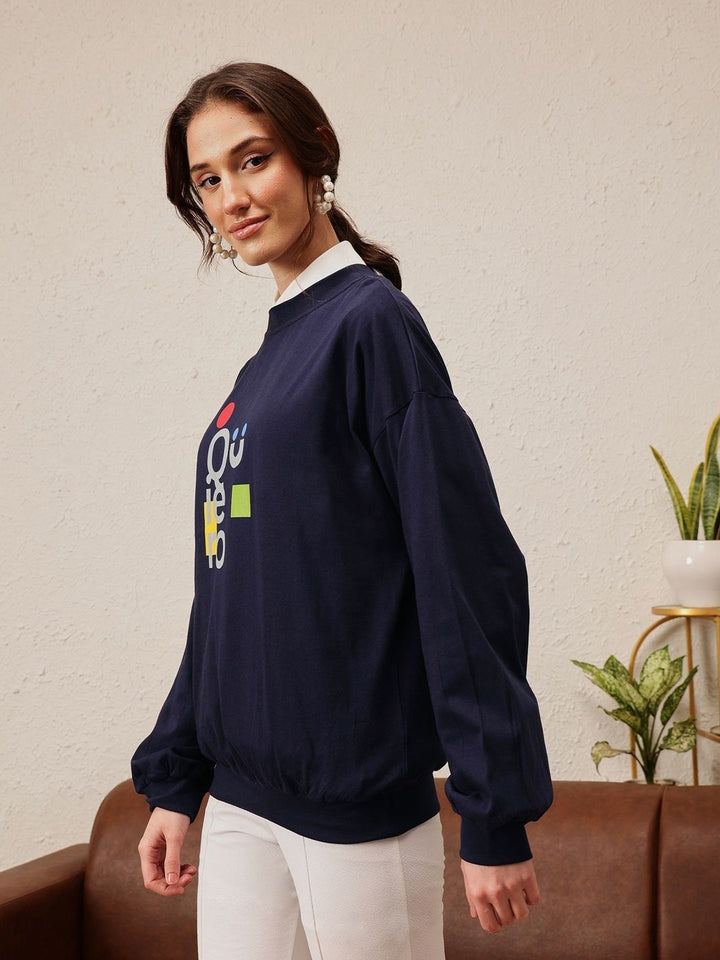 Quiero Women Printed Drop-Shoulder Sleeves Bio Finish T-Shirt