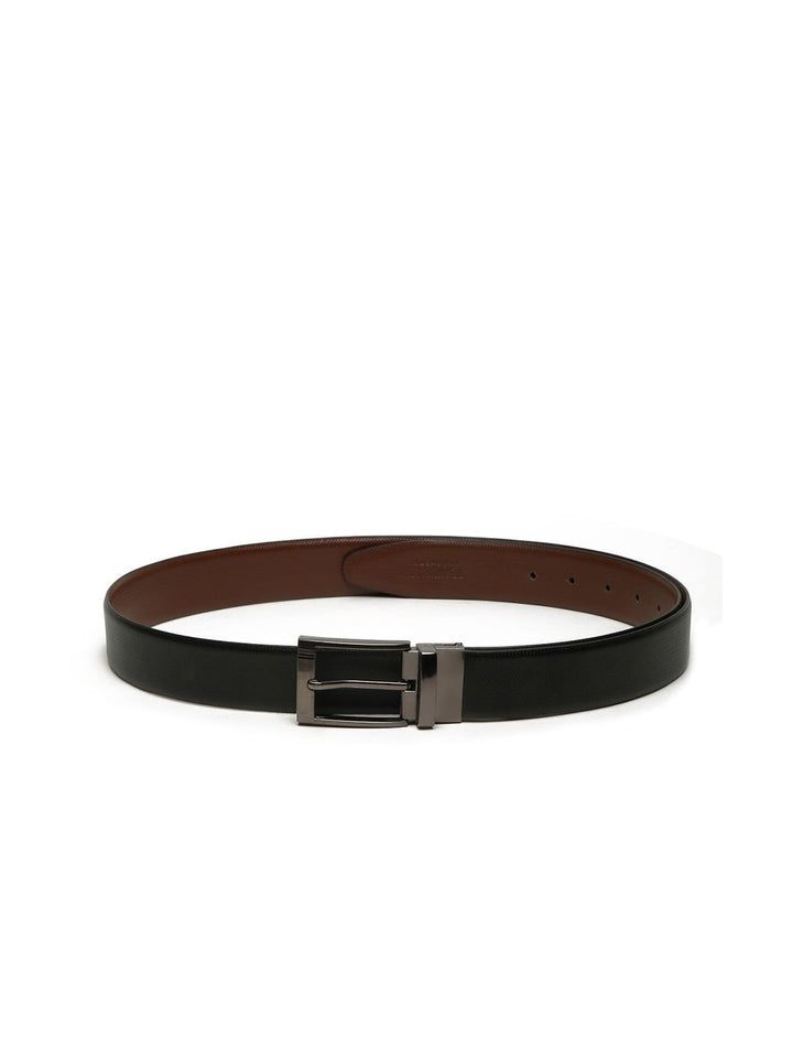 Teakwood Leathers Men Textured Leather Reversible Formal Belt