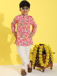Cutiekins Boys Tribal Printed Mandarin Collar Regular Kurta & Pyjamas