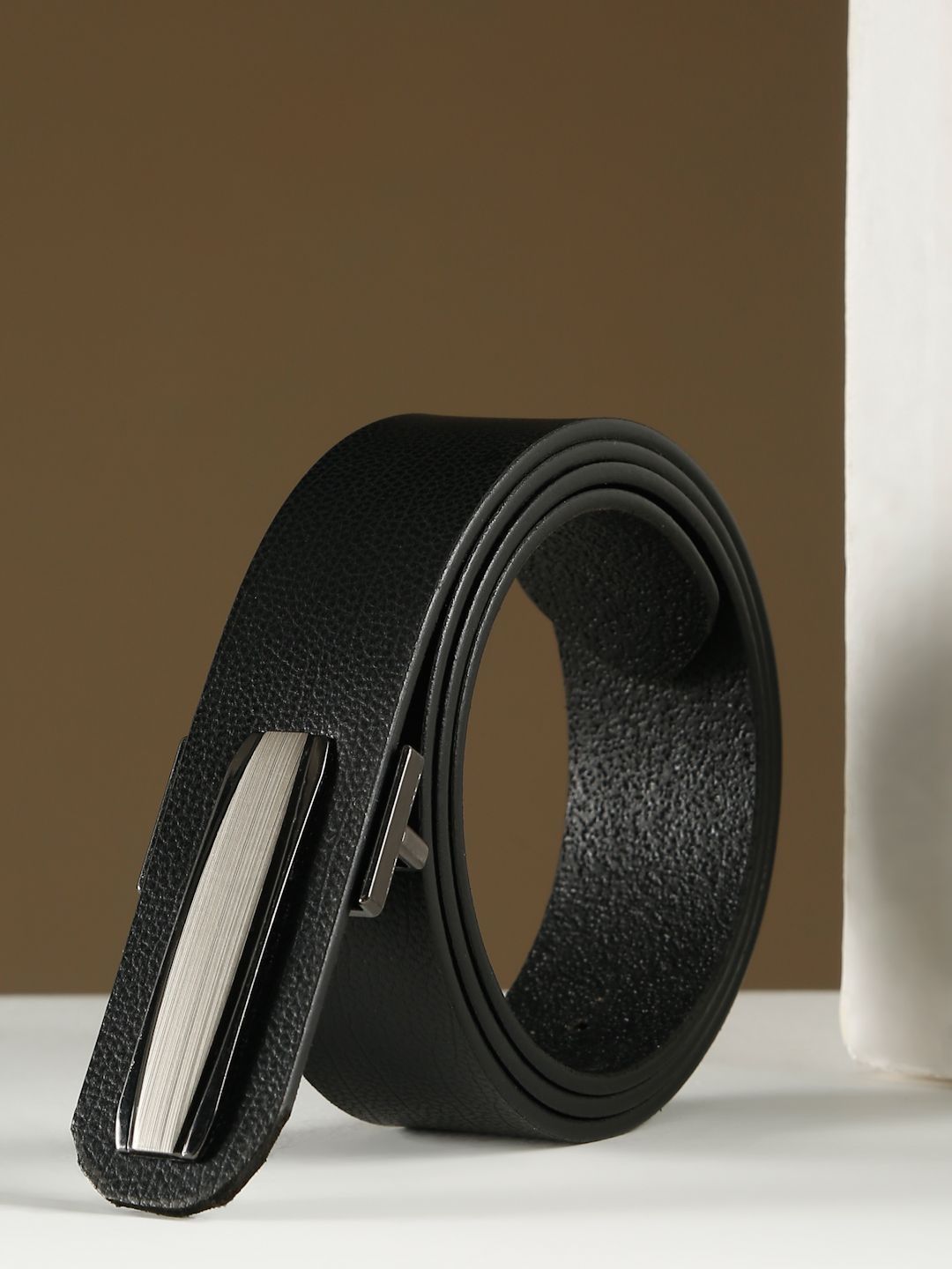Teakwood Leathers Men Textured Leather Formal Belt