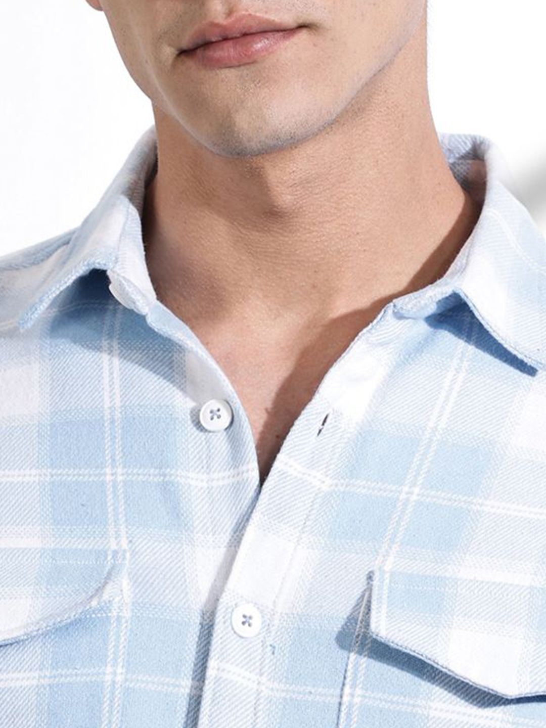 Thomas Scott Men Premium Windowpane Checks Opaque Checked Casual Shirt