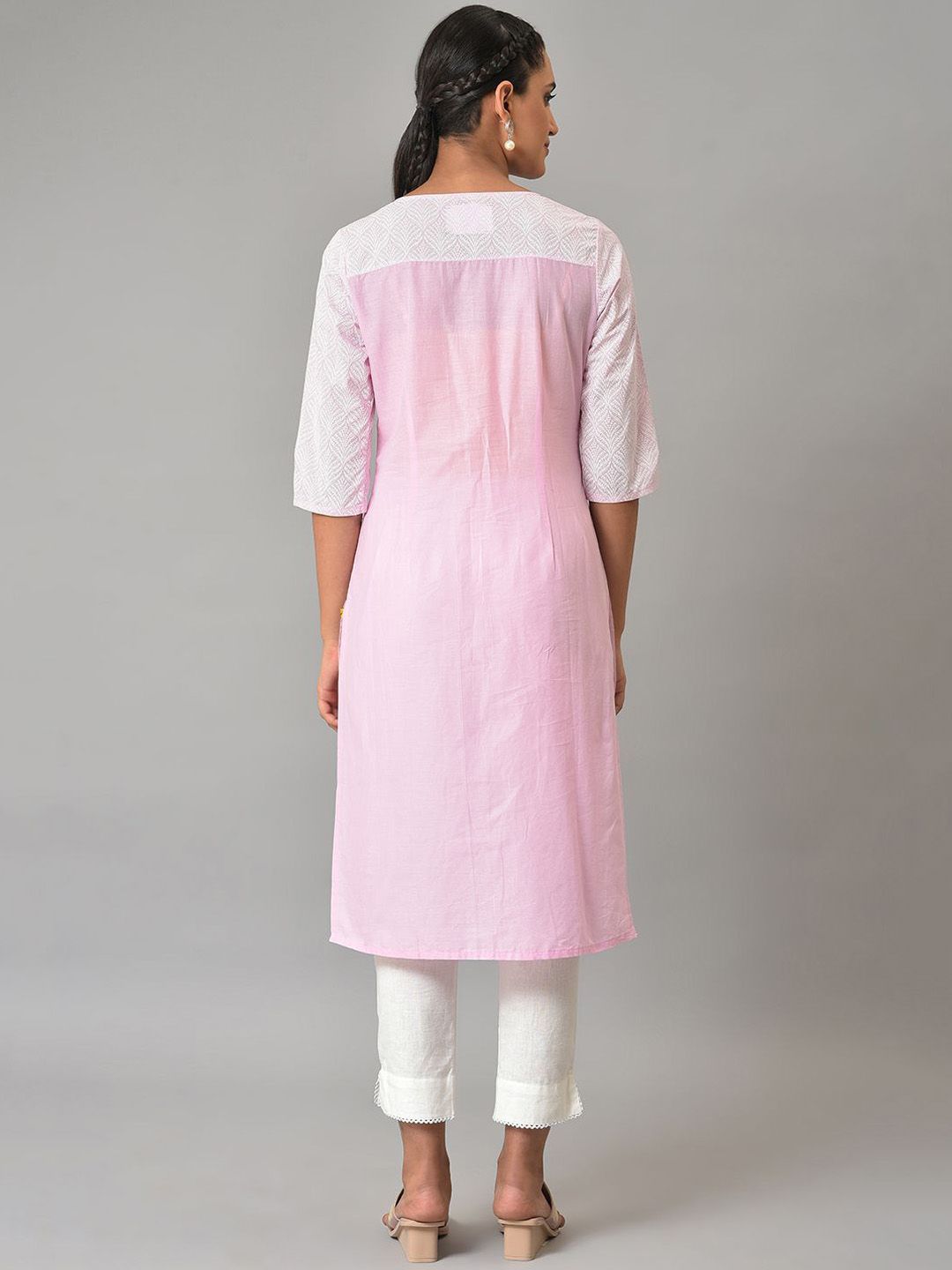 AURELIA Women Printed Sequinned Kaftan Kurta