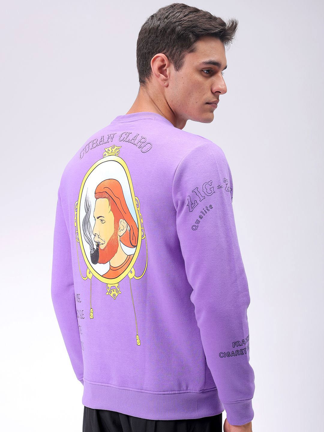The Indian Garage Co Men Printed Round Neck Pullover Sweatshirt