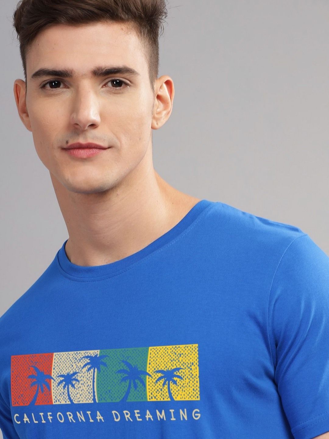 ADRO Typography Printed Round Neck Pure Cotton T-shirt