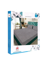 Myntra Elegant Homes Grey Floral 300 TC King Bedsheet with 2 Pillow Covers