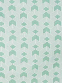 Myntra Elegant Homes Green Geometric 300 TC King Bedsheet with 2 Pillow Covers