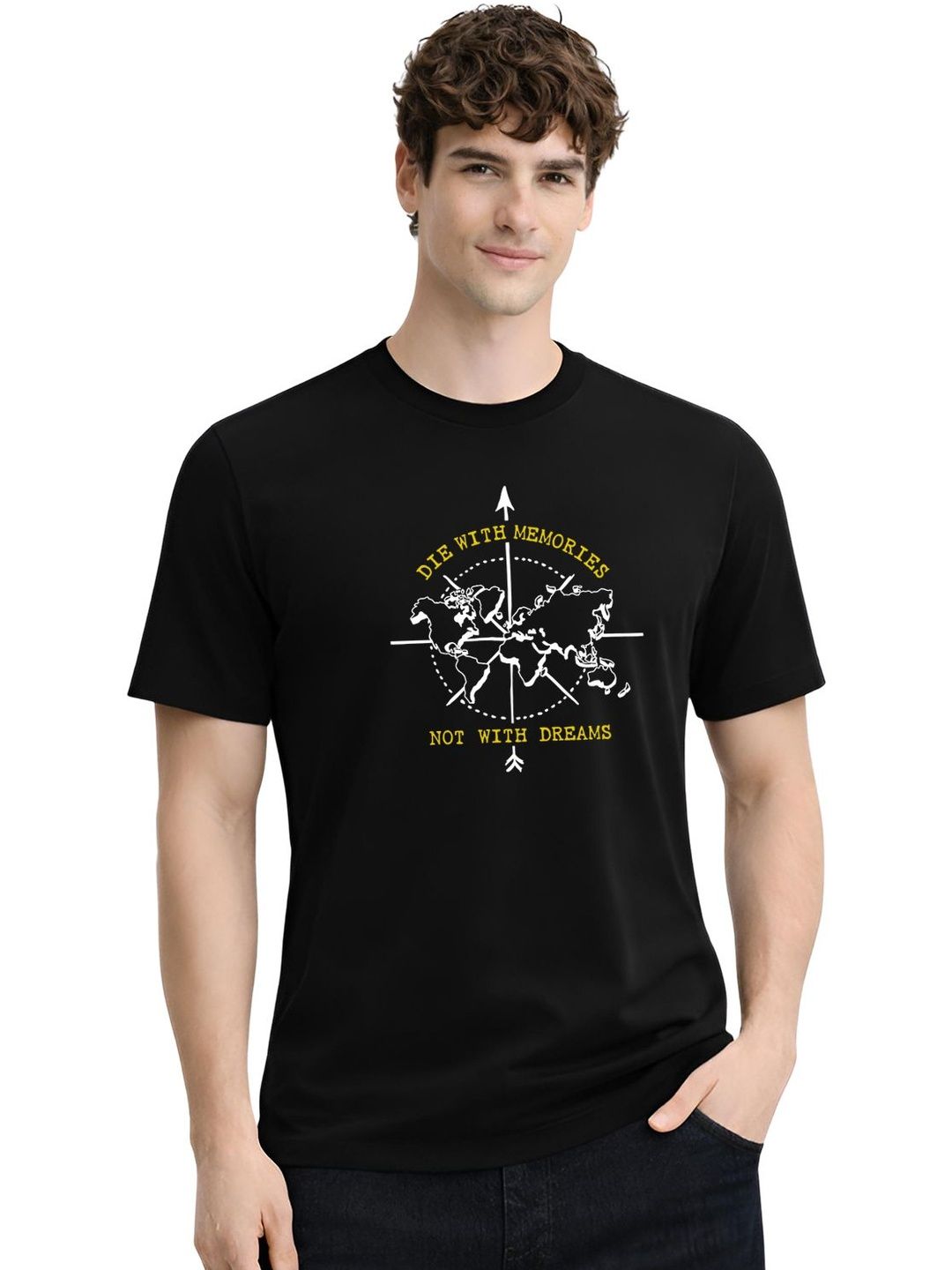 ADRO Men Typography Printed T-shirt