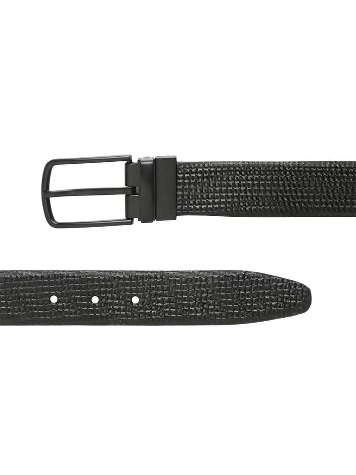 Teakwood Leathers Men Textured Leather Reversible Formal Belt
