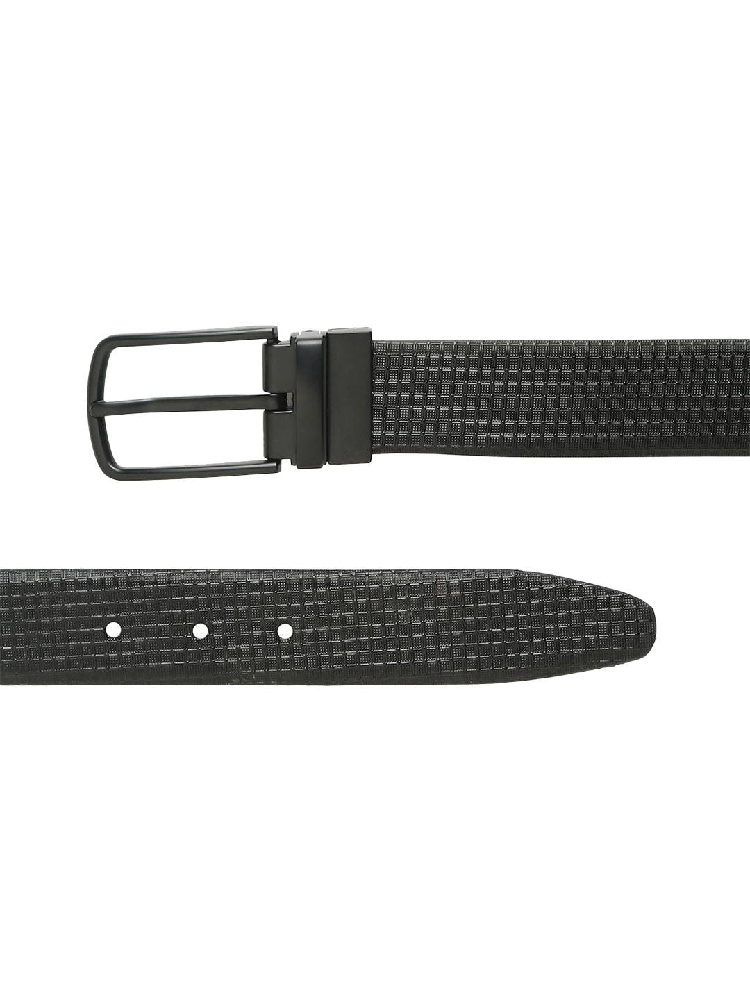 Teakwood Leathers Men Textured Leather Reversible Formal Belt