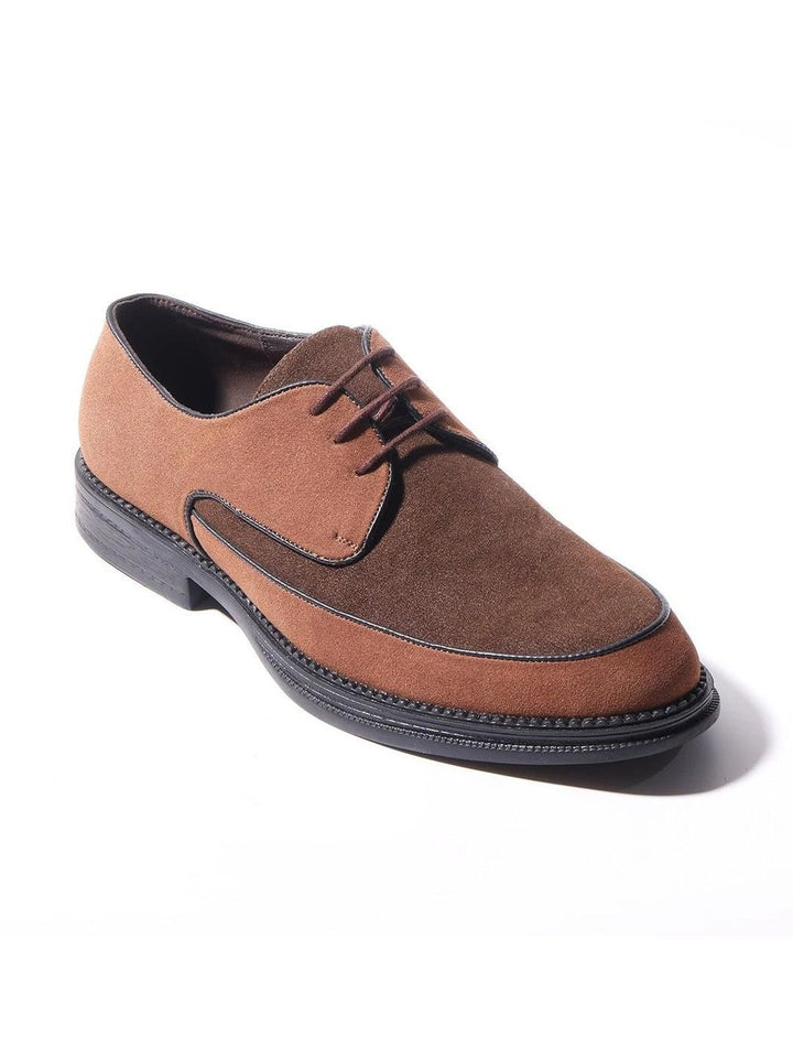 MONKSTORY Brown & Tan Atelier 1860 Dual Tone Derby Lace-Ups