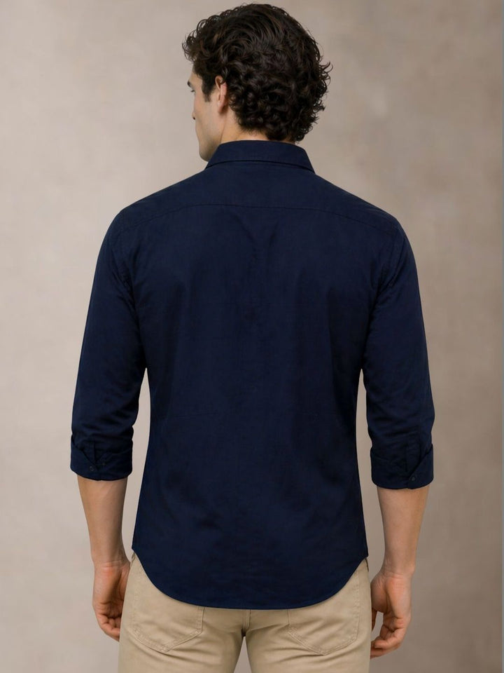 ADRO Standard Spread Collar Cotton Casual Shirt