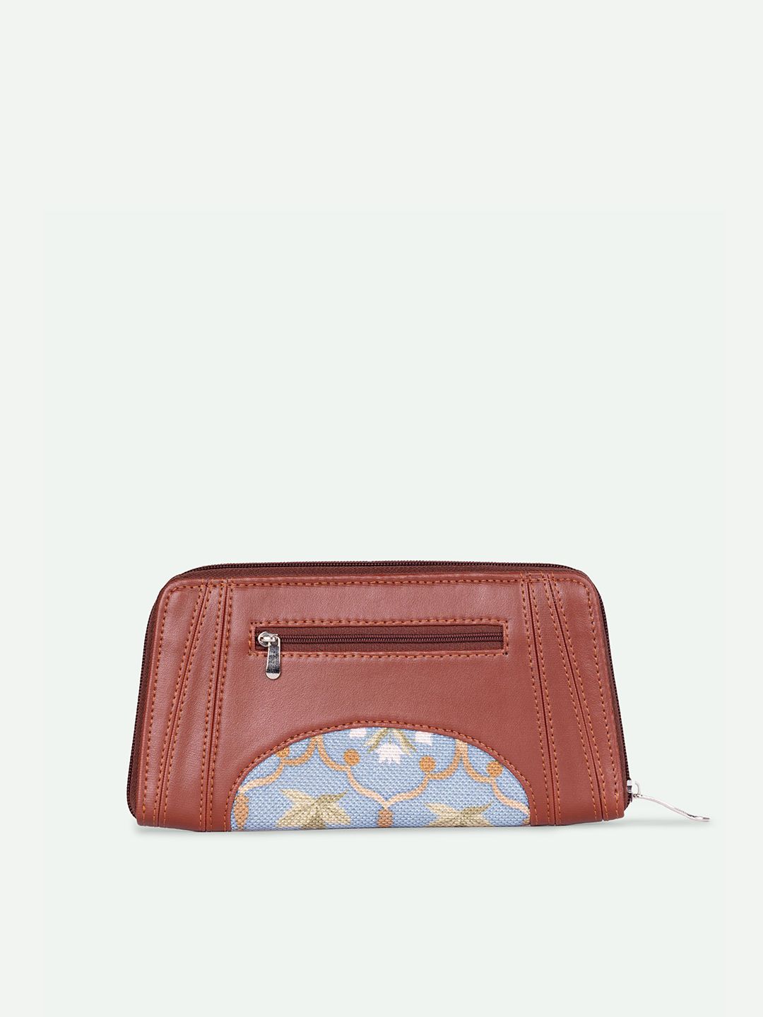 ZOUK Women Floral Printed Leather Arika Zipper Wallet - Jaipur Fresco