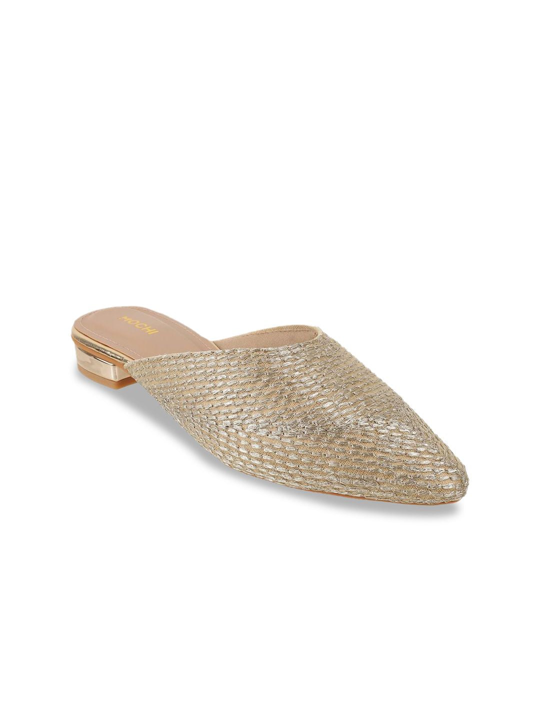 Mochi Women Woven Design Mules