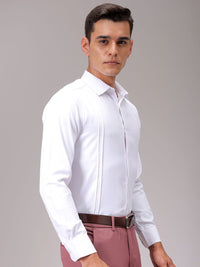 The Indian Garage Co. X Luxe Men Solid Spread Collar Slim Fit Formal Shirt