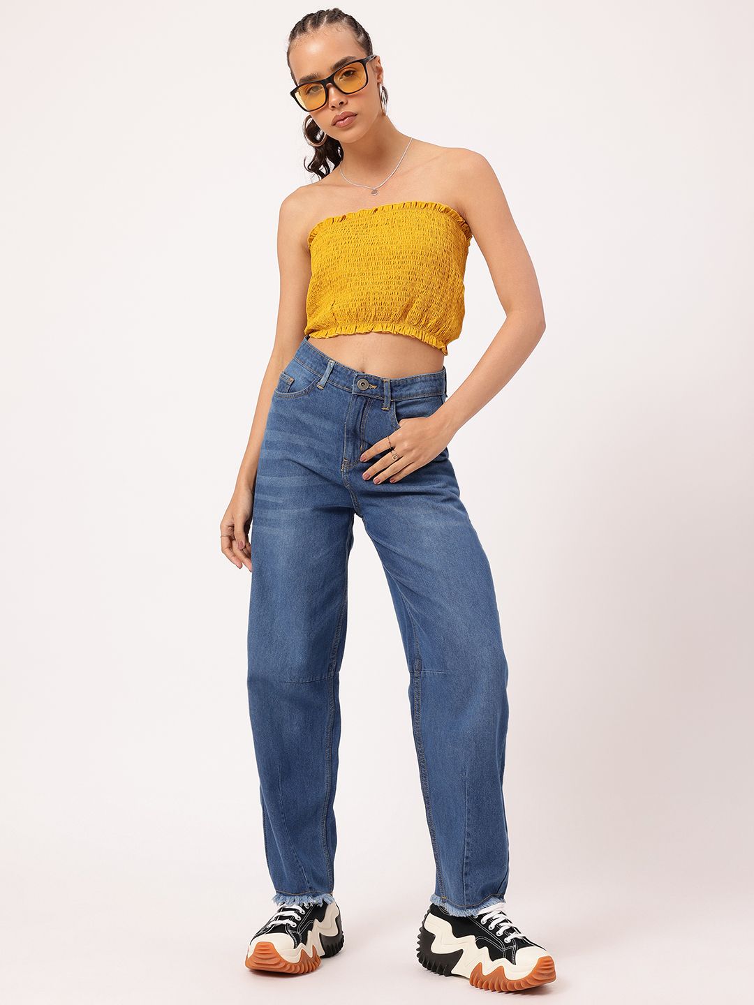 DressBerry Women Frayed Finds Relaxed Jeans