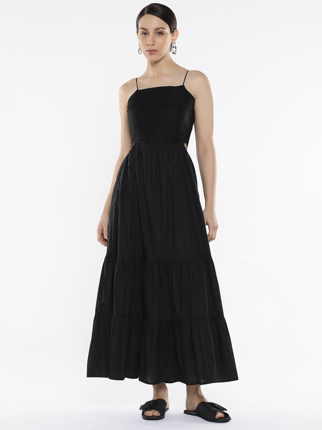 RAREISM Cotton Shoulder Straps Maxi Dress