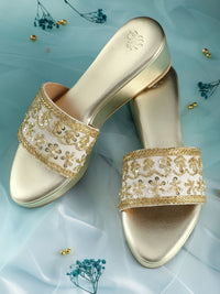 House of Pataudi Embellished Comfort Heels