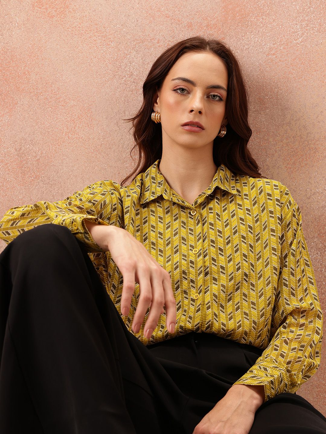 all about you Opaque Printed Casual Shirt
