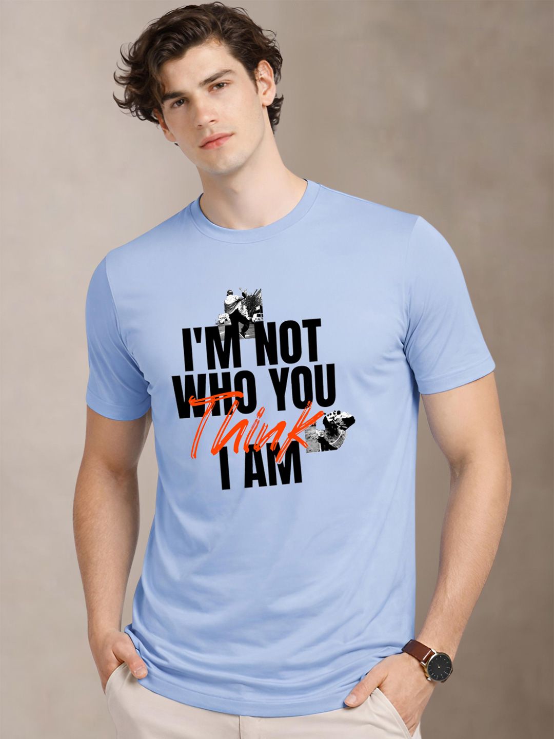 ADRO Men Typography Printed T-shirt