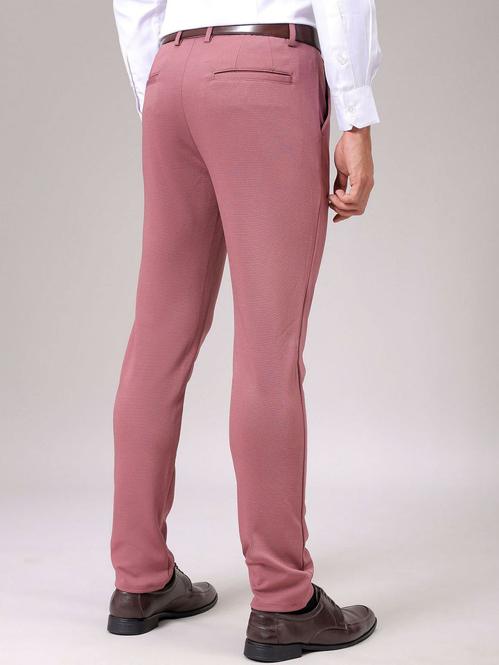 The Indian Garage Co. X Luxe Men Textured Slim Fit Chinos Trousers