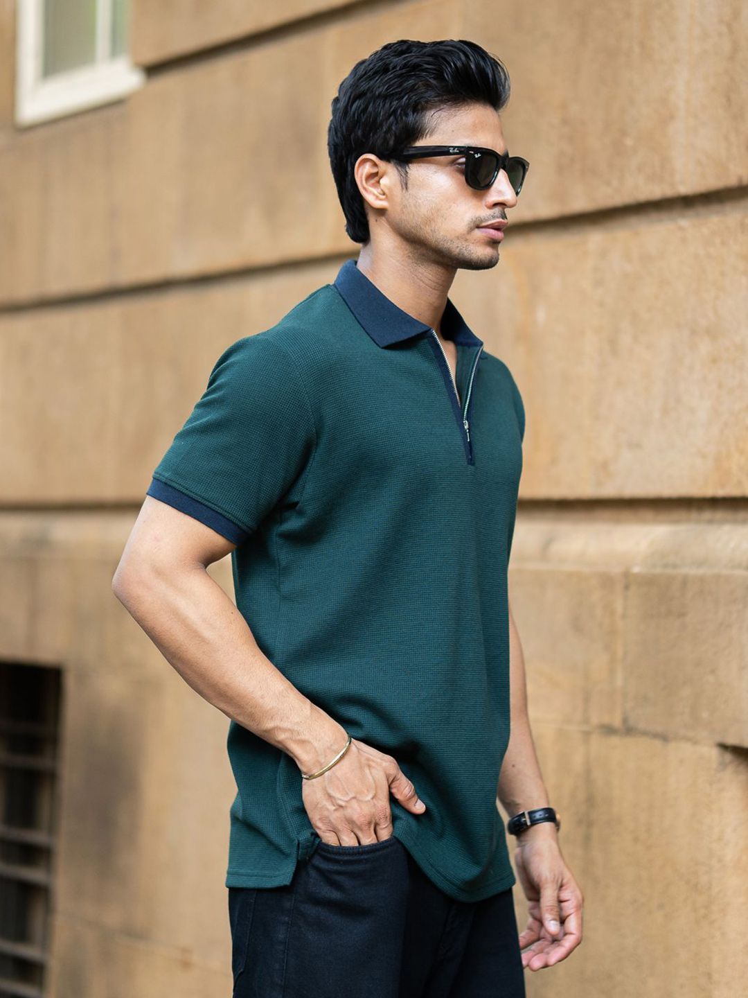 T-shirt kolar polo kontras Powerlook SS25