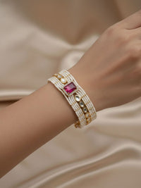 PANASH Women Brass Gold-Plated Charm Bracelet