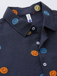 Thomas Scott Men Embroidered Regular Fit Casual Shirt