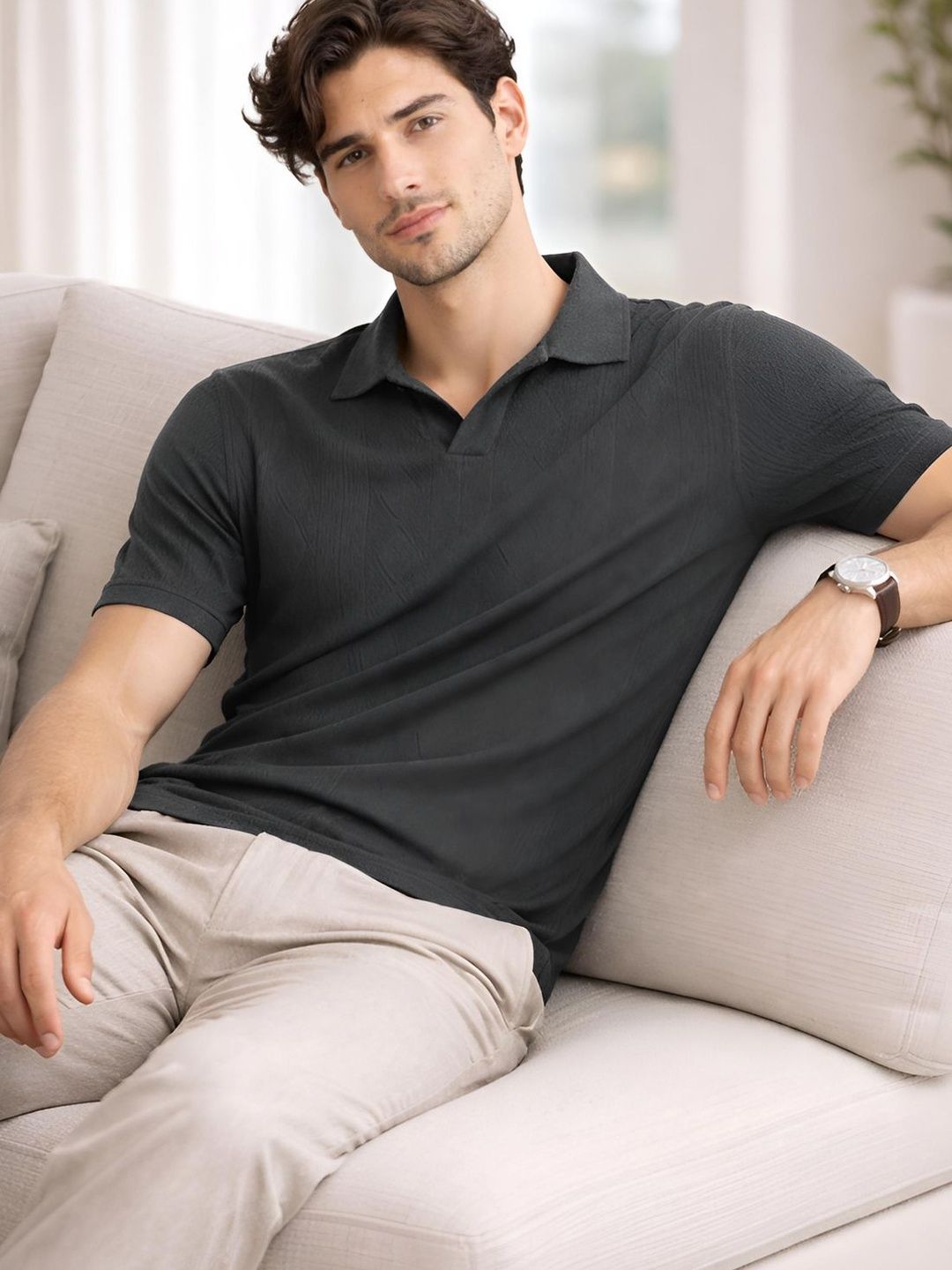 Baju-T Kolar Polo ADRO Lelaki