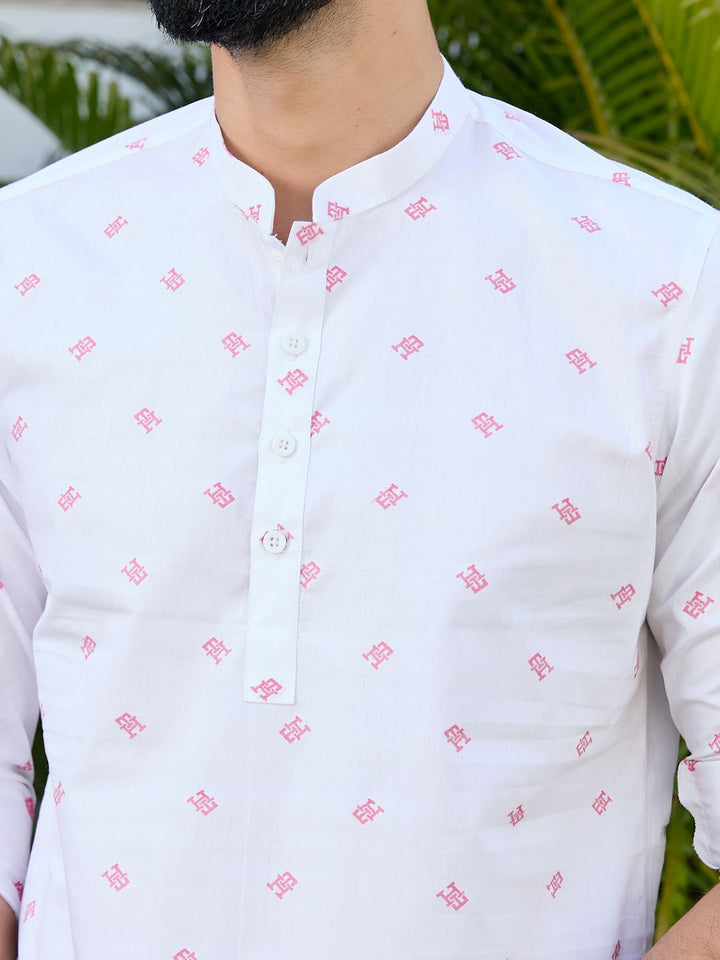 See Designs Men Quirky Printed Daily Cotton Straight Kurta