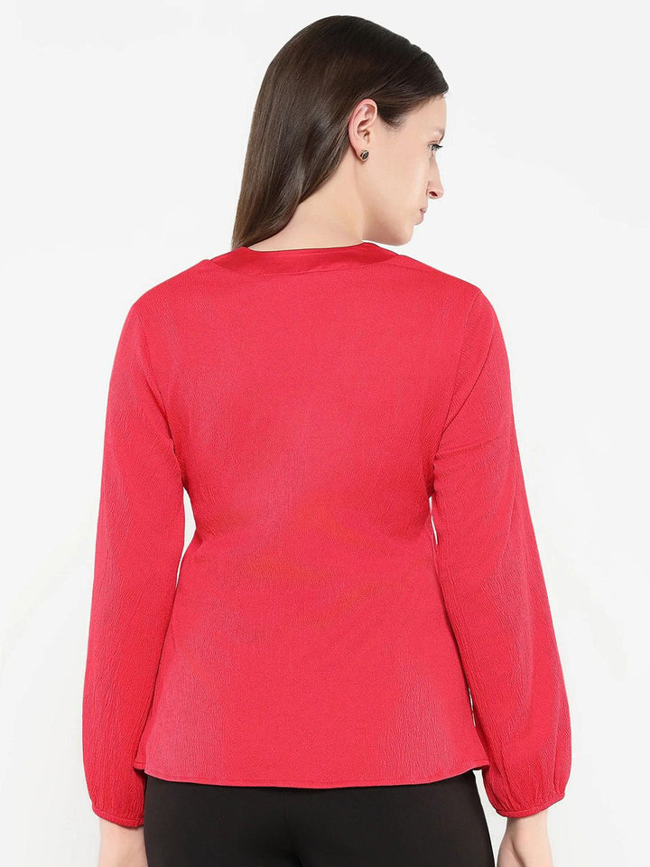 RAREISM Women Solid V-Neck Top