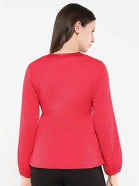 RAREISM Women Solid V-Neck Top