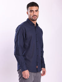 Bene Kleed Spread Collar Cotton Linen Regular Fit Casual Shirt
