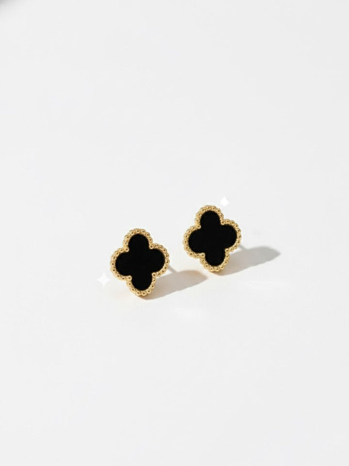 VOGUE PANASH Gold-Plated Floral Shaped Studs