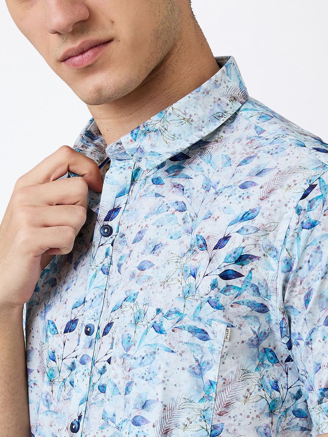 SPYKAR Men Spread Collar Floral Printed Cotton Casual Shirt