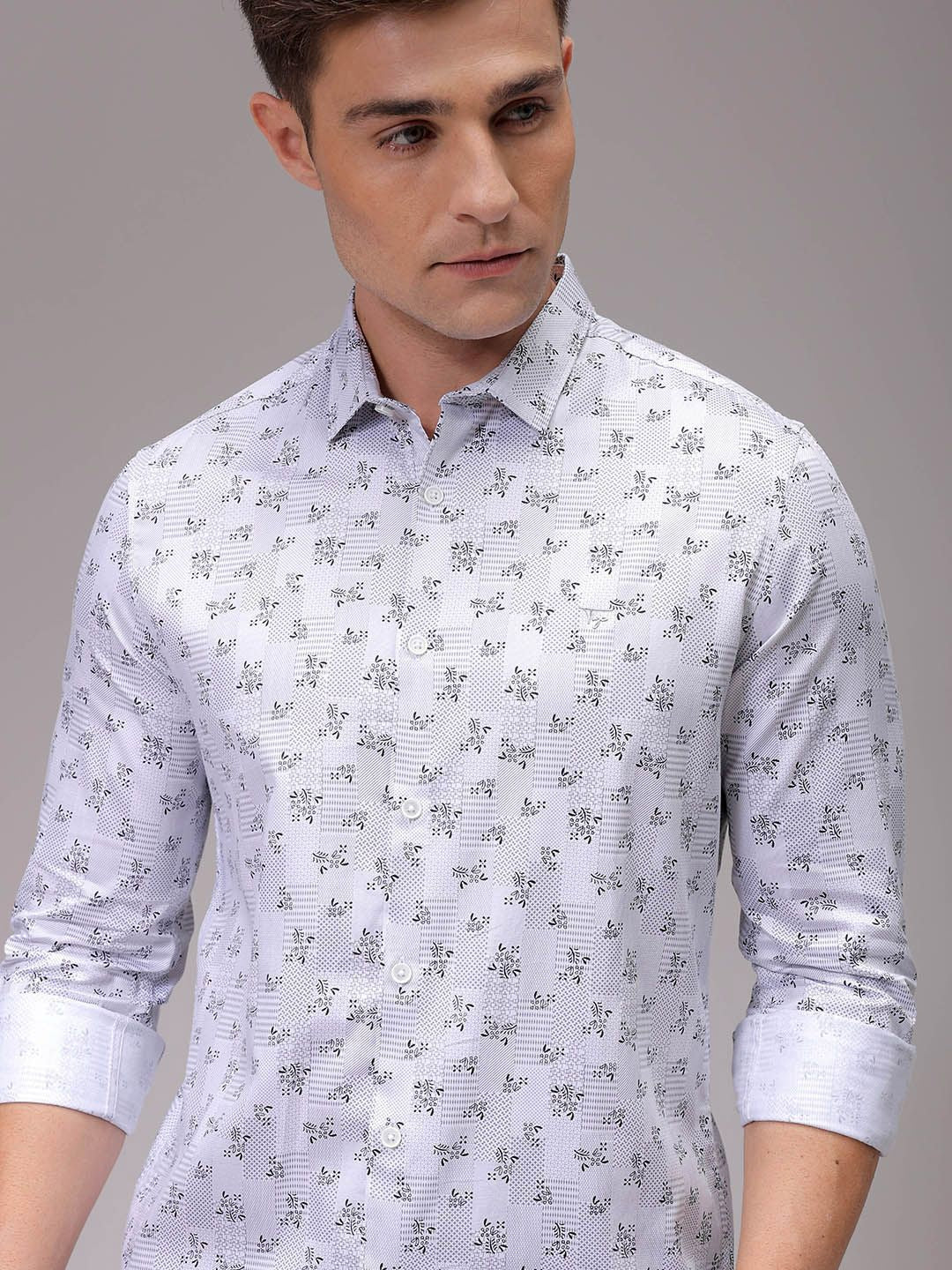 The Indian Garage Co Men Slim Fit Opaque Printed Casual Shirt