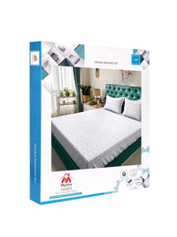 Myntra Elegant Homes White Floral 400 TC Super King Double Bedsheet dengan 2 Sarung Bantal