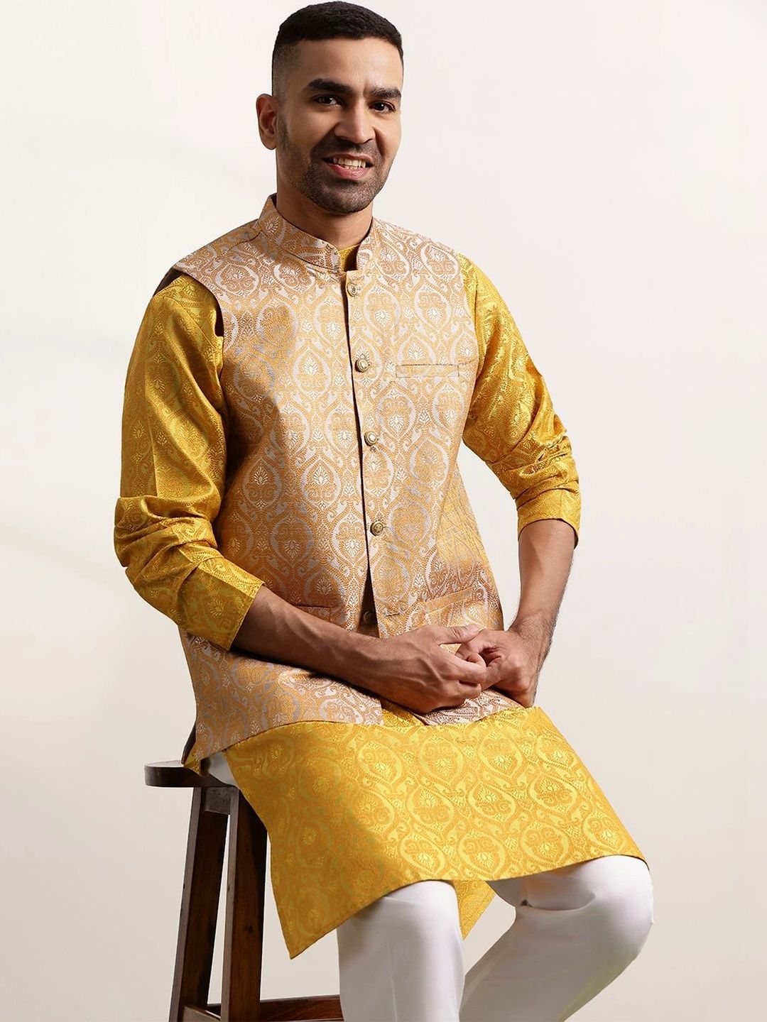 Anouk Woven Design Brocade Nehru Jackets