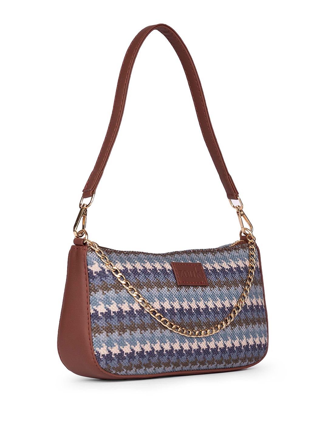 ZOUK Women Textured Baguette Sling Bag