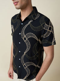 Thomas Scott Men Embroidered Regular Fit Casual Shirt