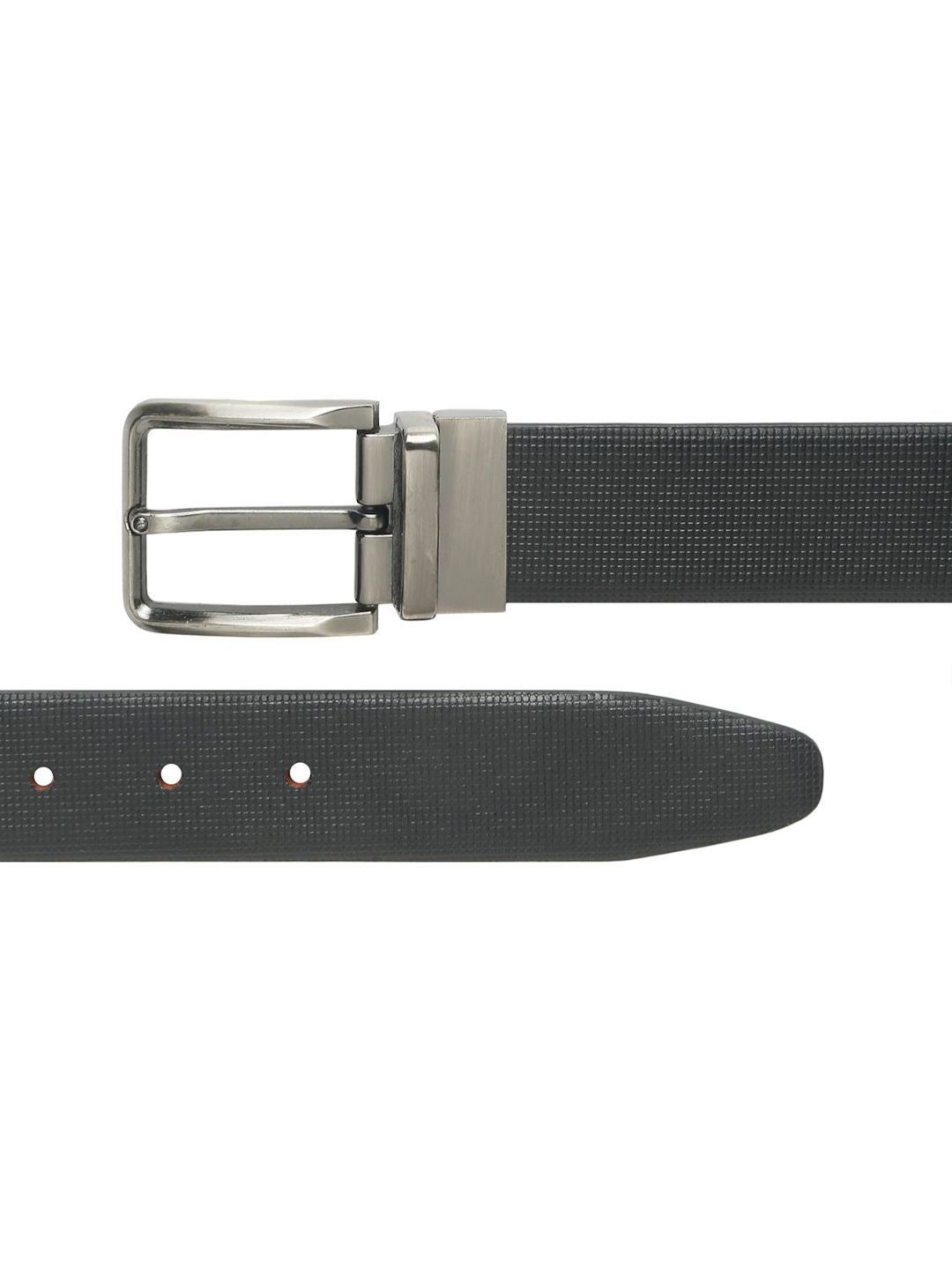 Teakwood Leathers Men Textured Leather Reversible Formal Belt