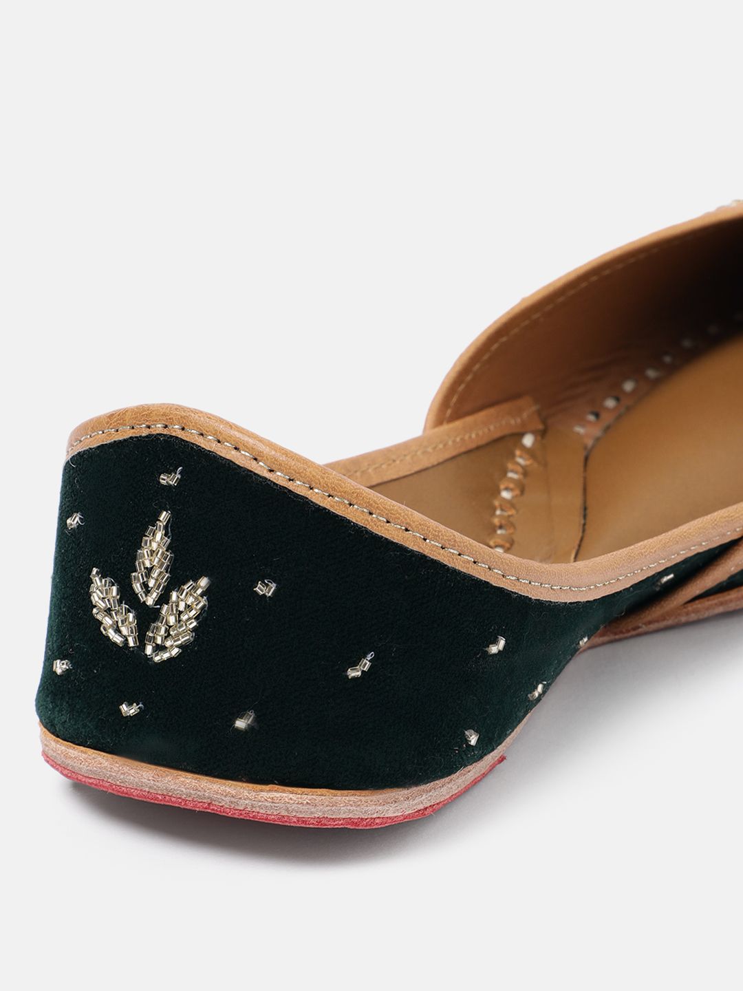 House of Pataudi Floral Embroidered Ethnic Mojaris