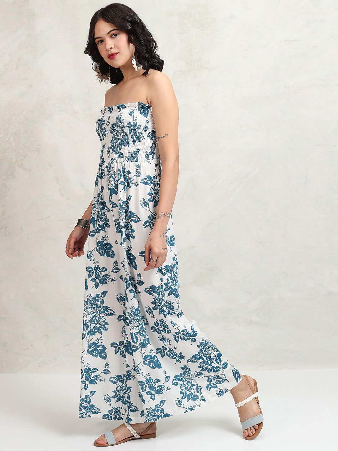 Vishudh Floral Printed Basic Jumpsuit