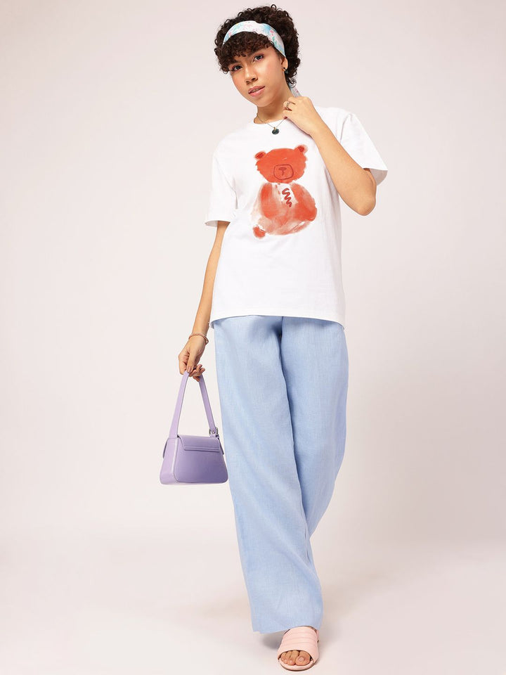 DressBerry Doll-Like Darling Printed Relaxed Fit T-shirt