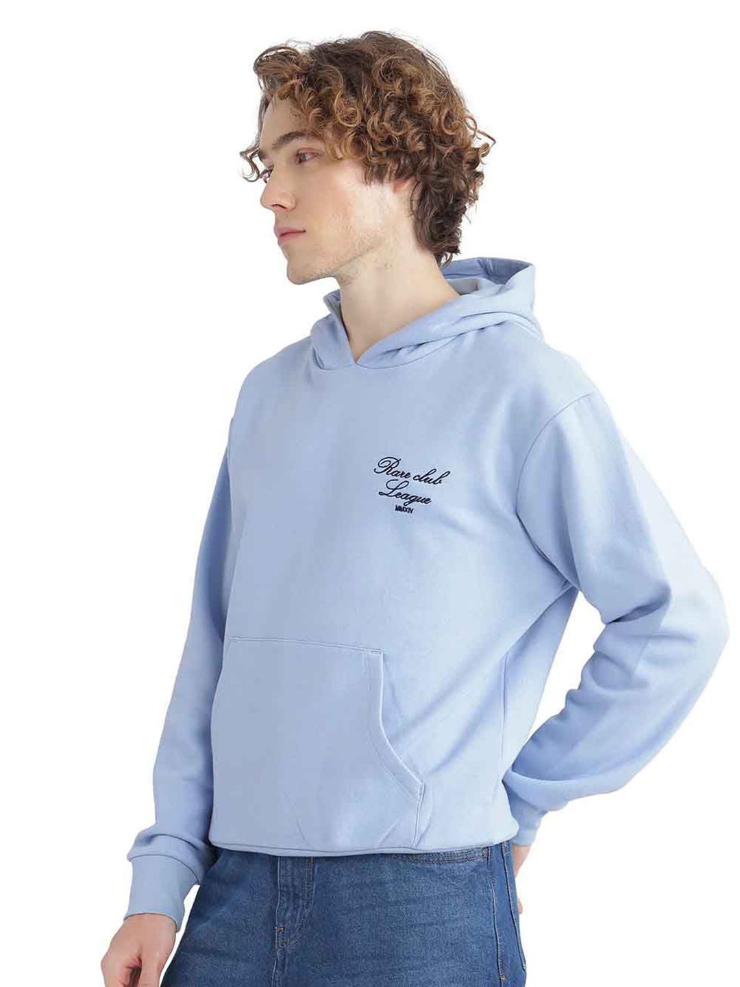 RARE RABBIT Men Printed Hooded Sweatshirt