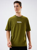 SPYKAR Men Typography Printed Round Neck Cotton Relaxed Fit T-shirt