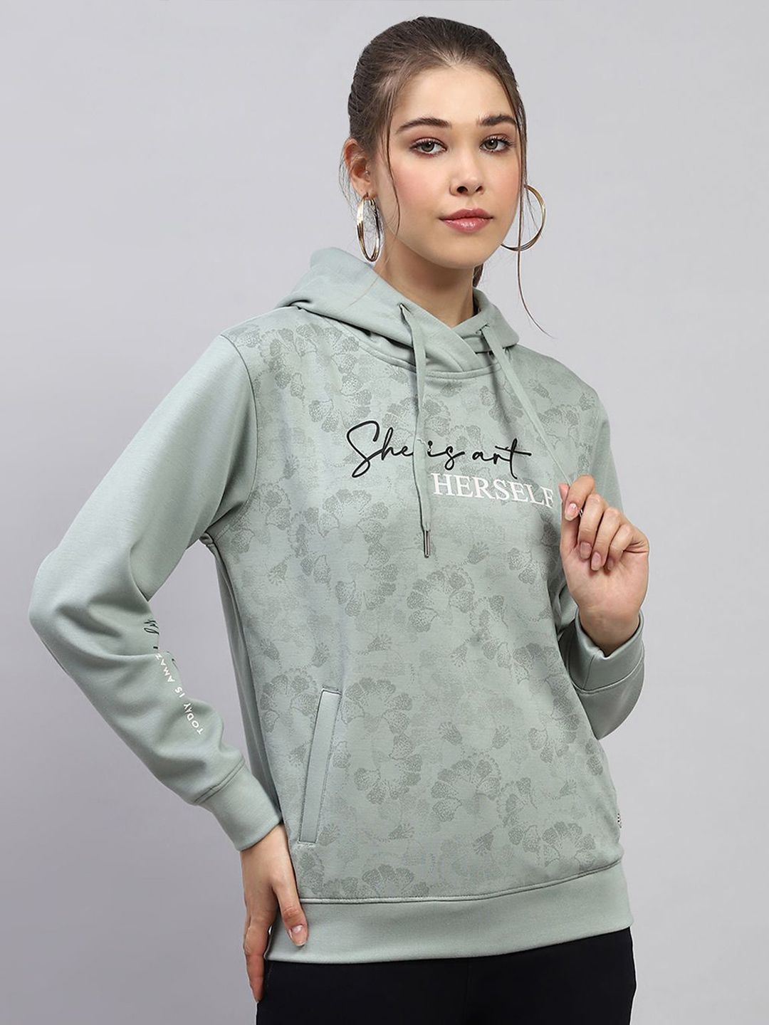 Monte Carlo Women Printed Hooded Sweatshirt