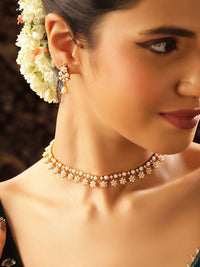 Priyaasi Gold Plated Pearls Beaded Jewellery Set