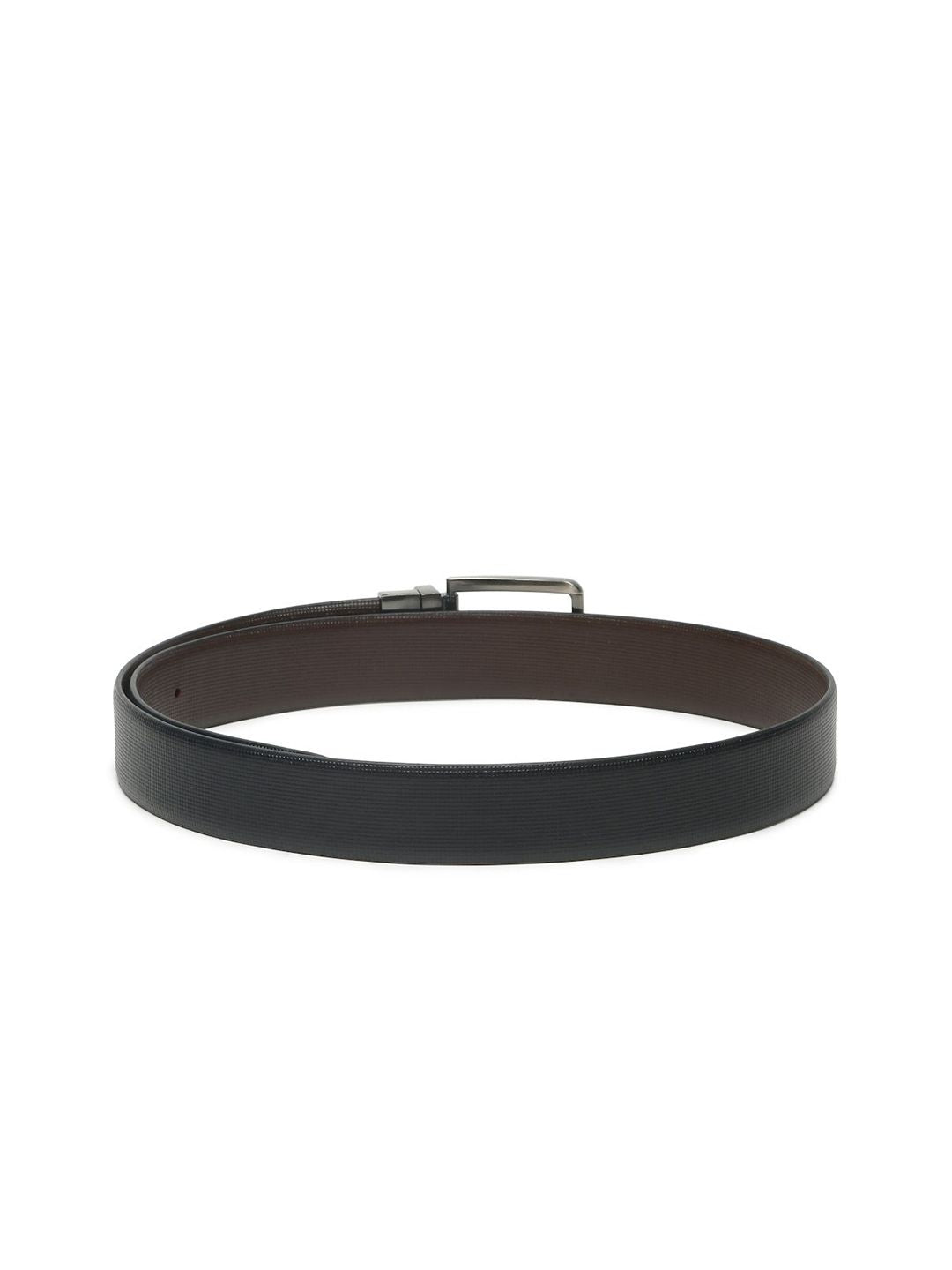 Teakwood Leathers Men Textured Leather Reversible Formal Belt