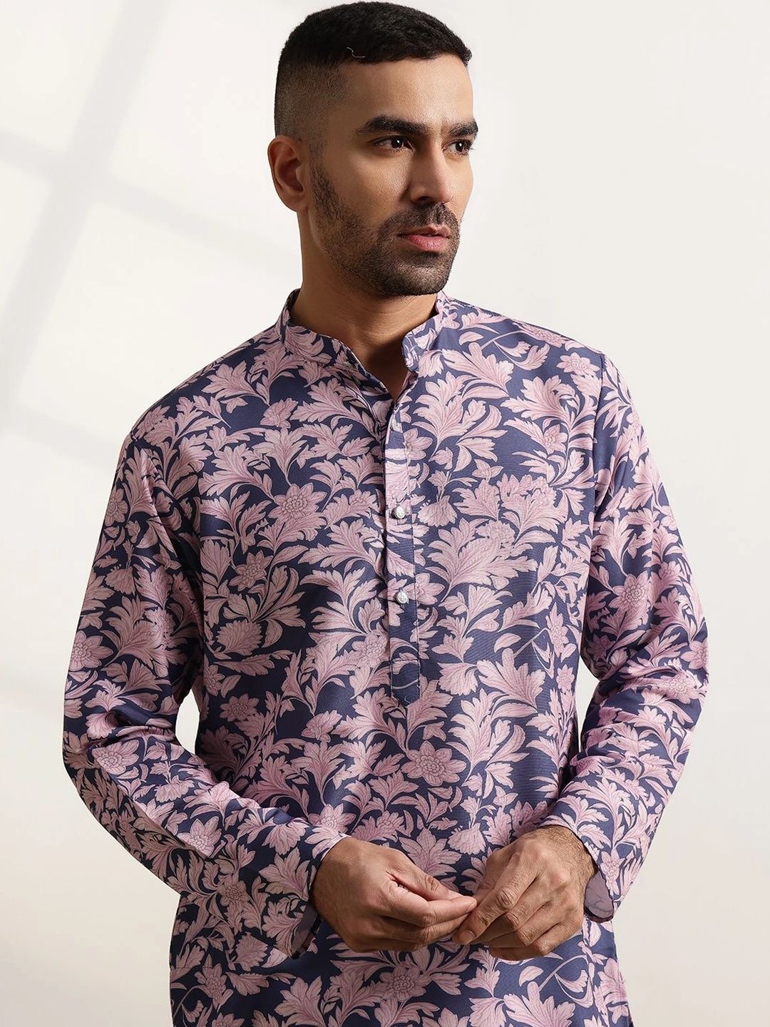 Anouk Men Floral Printed Regular Kurta with Trousers