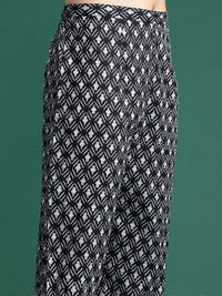 Indo Era Ethnic Motifs Printed A-Line Pure Cotton Kurta with Trousers